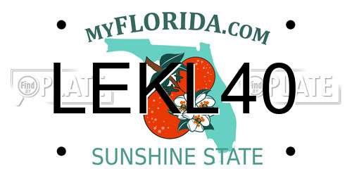 LEKL40 Florida License Plate
