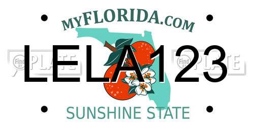 LELA123 Florida License Plate