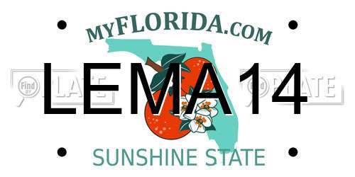 LEMA14 Florida License Plate