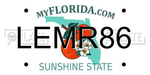 LEMR86 Florida License Plate