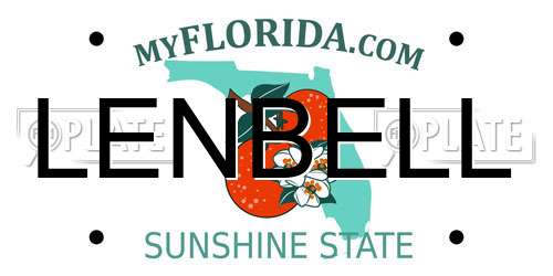 LENBELL Florida License Plate