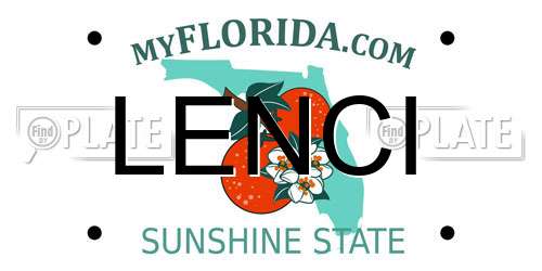 LENCI Florida License Plate