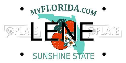 LENE Florida License Plate