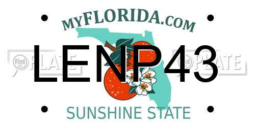 LENP43 Florida License Plate