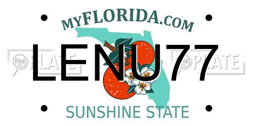 LENU77 Florida License Plate