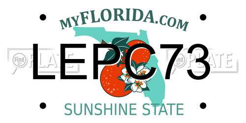 LEPC73 Florida License Plate