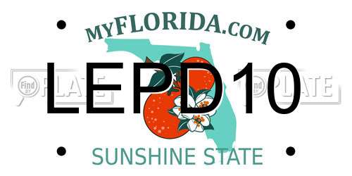 LEPD10 Florida License Plate