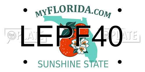 LEPF40 Florida License Plate