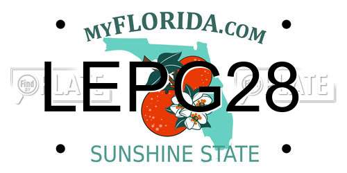 LEPG28 Florida License Plate