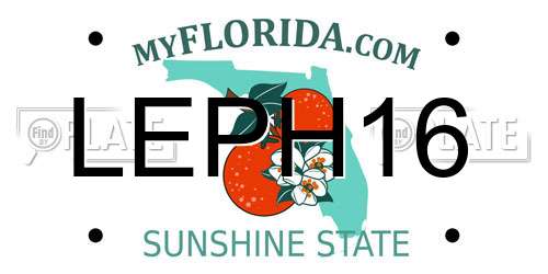 LEPH16 Florida License Plate
