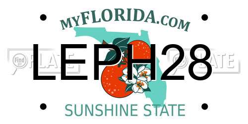 LEPH28 Florida License Plate
