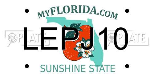 LEPJ10 Florida License Plate