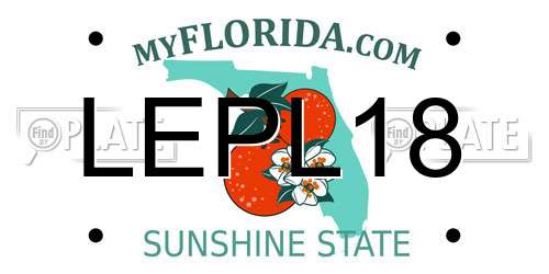 LEPL18 Florida License Plate