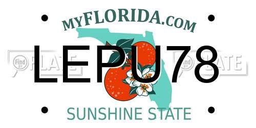 LEPU78 Florida License Plate