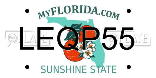 LEQP55 Florida License Plate