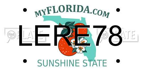 LERE78 Florida License Plate