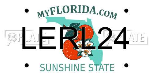 LERL24 Florida License Plate