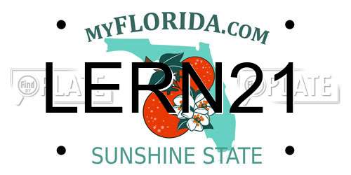 LERN21 Florida License Plate
