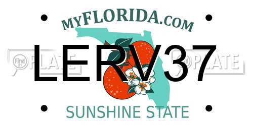 LERV37 Florida License Plate