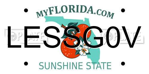 LESSG0V Florida License Plate