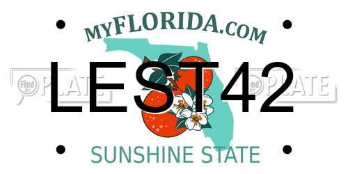 LEST42 Florida License Plate