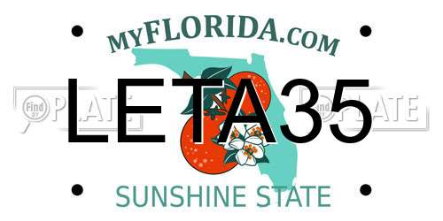 LETA35 Florida License Plate