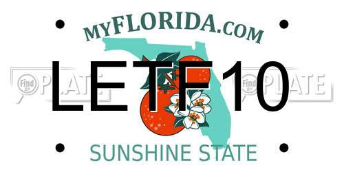LETF10 Florida License Plate