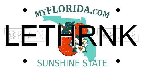 LETHRNK Florida License Plate