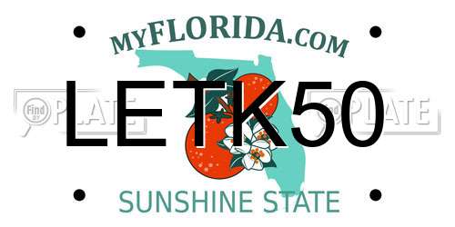 LETK50 Florida License Plate