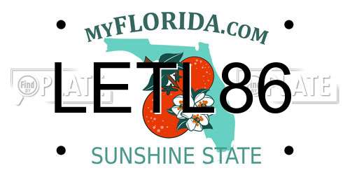 LETL86 Florida License Plate