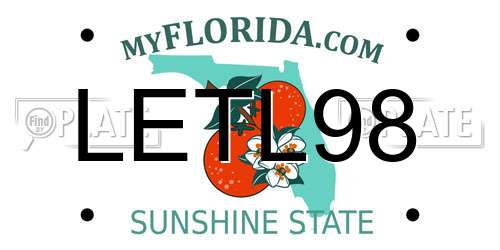 LETL98 Florida License Plate