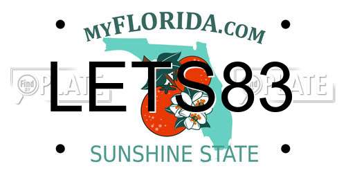LETS83 Florida License Plate