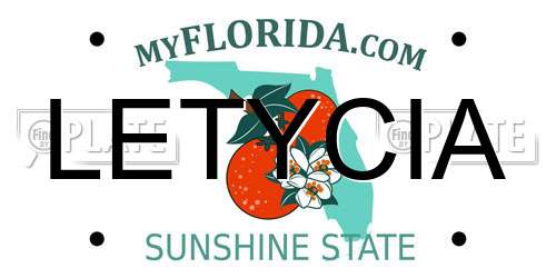 LETYCIA Florida License Plate