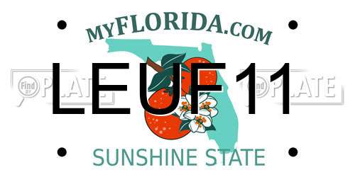 LEUF11 Florida License Plate