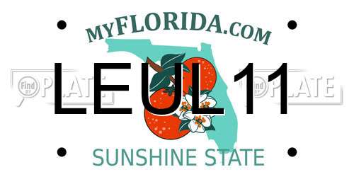 LEUL11 Florida License Plate