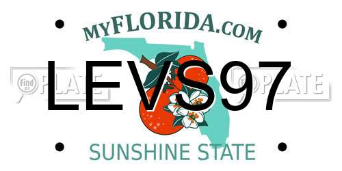 LEVS97 Florida License Plate
