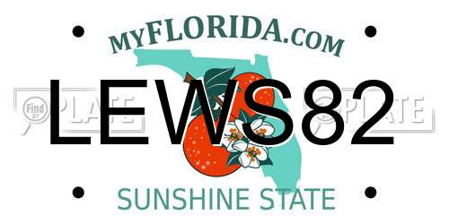LEWS82 Florida License Plate