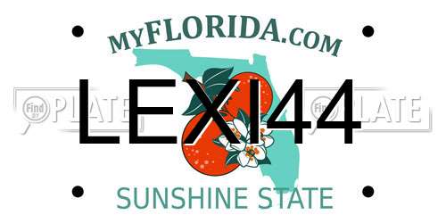 LEXI44 Florida License Plate