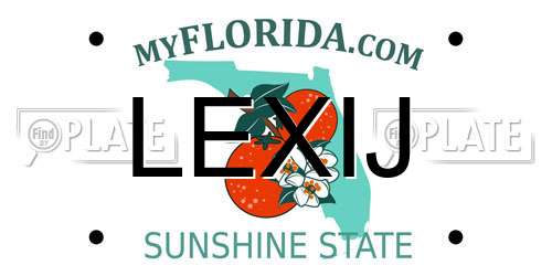LEXIJ Florida License Plate