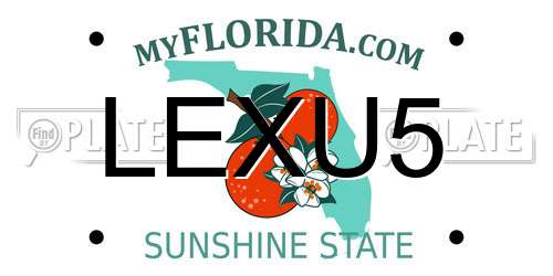 LEXU5 Florida License Plate