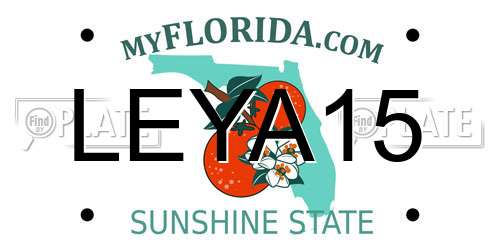LEYA15 Florida License Plate