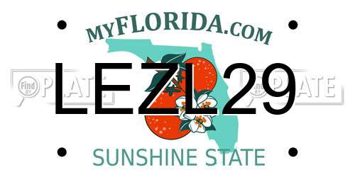 LEZL29 Florida License Plate
