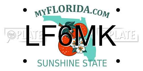 LF6MK Florida License Plate