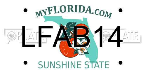 LFAB14 Florida License Plate
