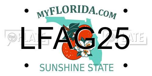 LFAG25 Florida License Plate