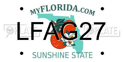 LFAG27 Florida License Plate