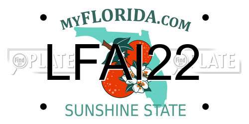 LFAI22 Florida License Plate