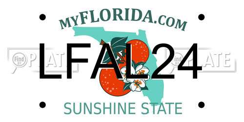 LFAL24 Florida License Plate