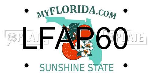 LFAP60 Florida License Plate