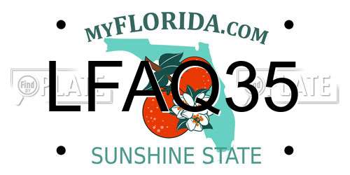 LFAQ35 Florida License Plate